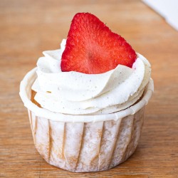 Cupcake vanille - fraise à...