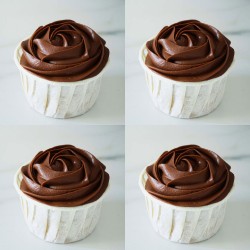 4 x Cupcake Tonka-Chocolat noir