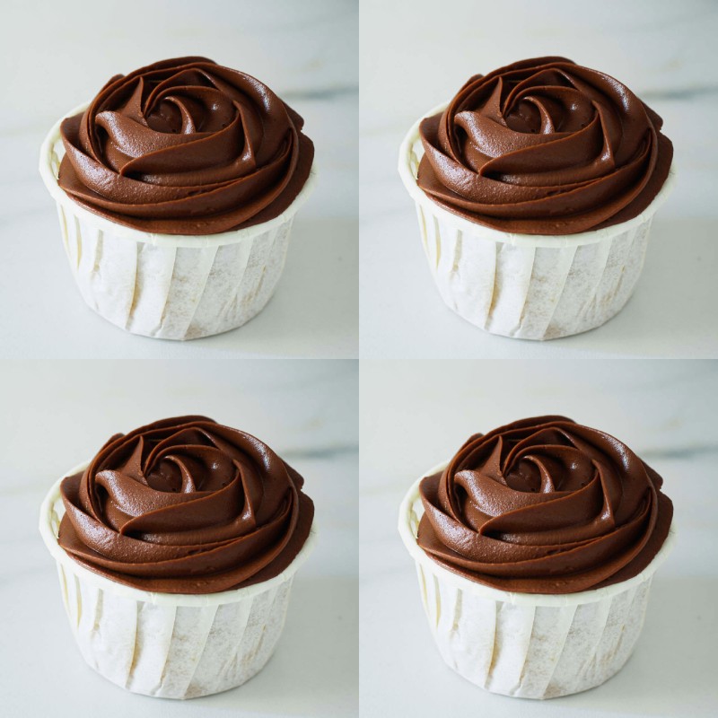 4 x Cupcake Tonka-Chocolat noir