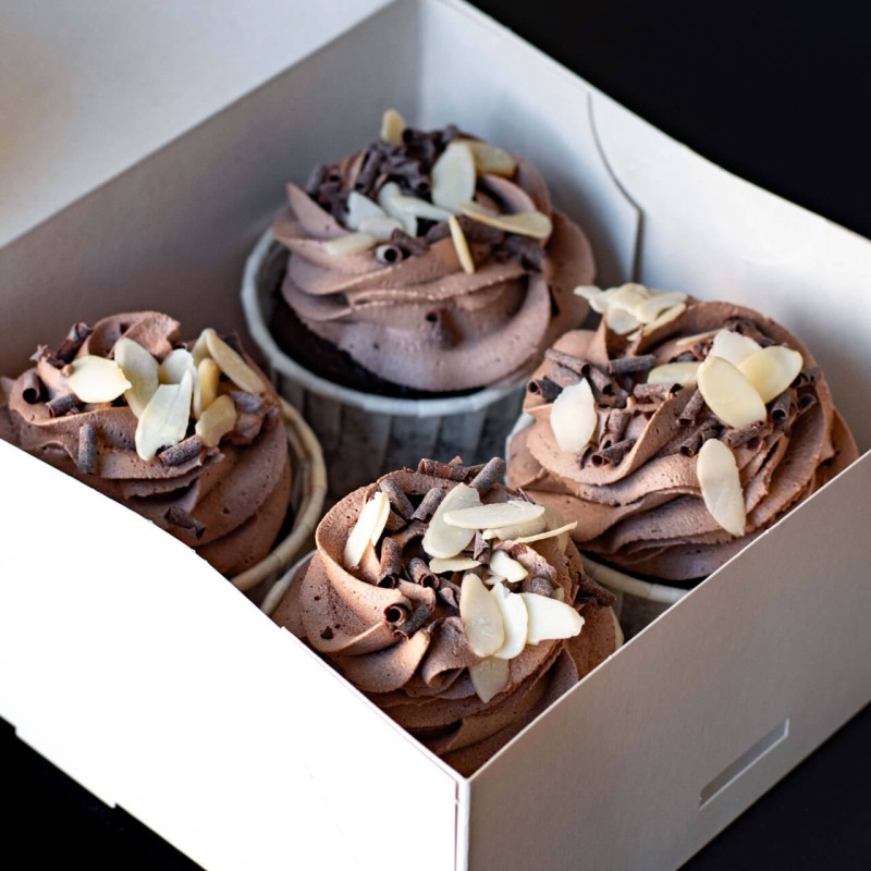 4 x Cupcake Poire-Cacao