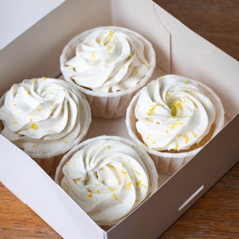 4 x Cupcakes Citron - Fleur d'oranger - Vanille